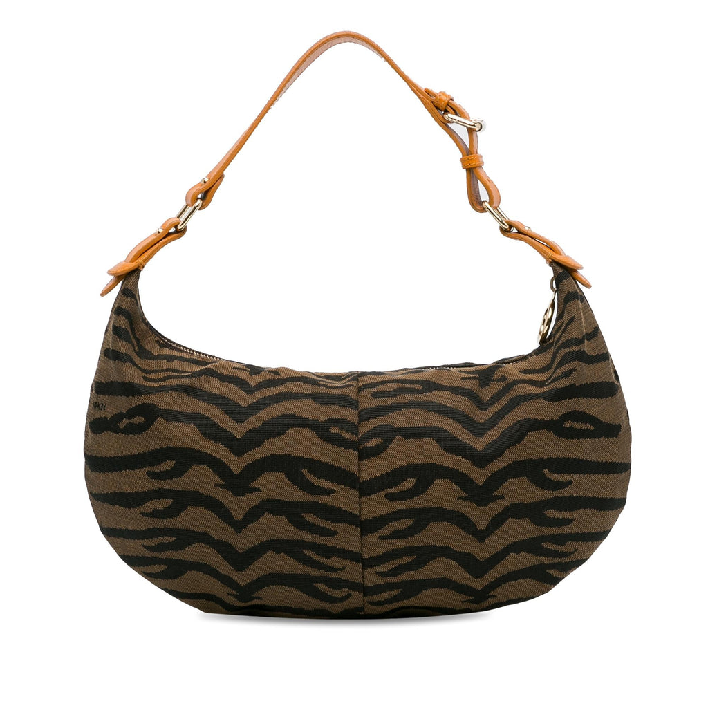 Fendi Zebra Print Canvas Hobo (SHG-RSZLfY)
