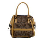 Fendi Zebra Print Canvas Satchel (SHG-osFG5D)