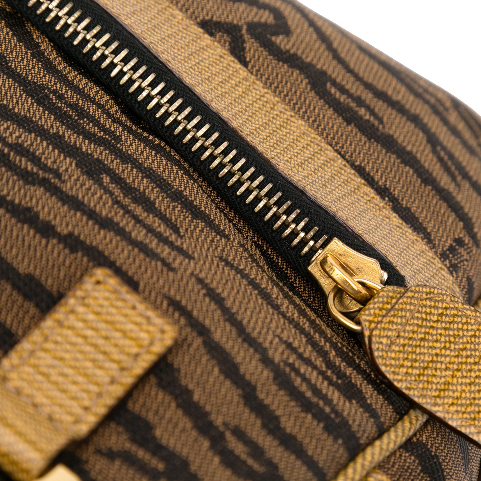 Fendi Zebra Print Canvas Satchel (SHG-osFG5D)