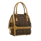 Fendi Zebra Print Canvas Satchel (SHG-osFG5D)