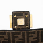 Fendi Zucca Calfskin Baguette Shoulder Bag (SHF-J0QlAm)