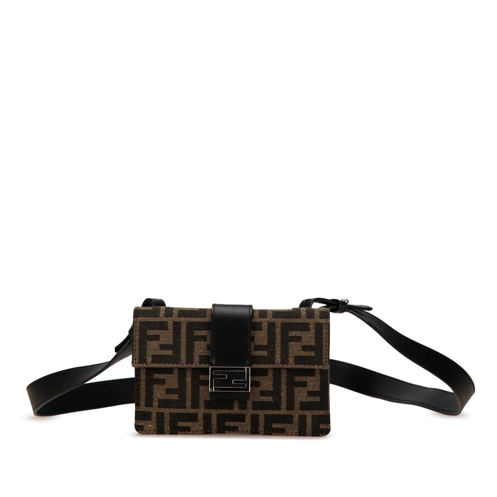 Fendi Zucca Canvas Convertible Belt Bag (SHG-jFWZlT)