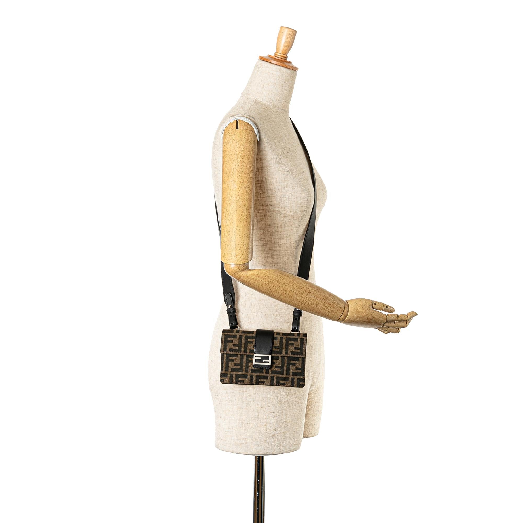 Fendi Zucca Canvas Convertible Belt Bag (SHG-jFWZlT)
