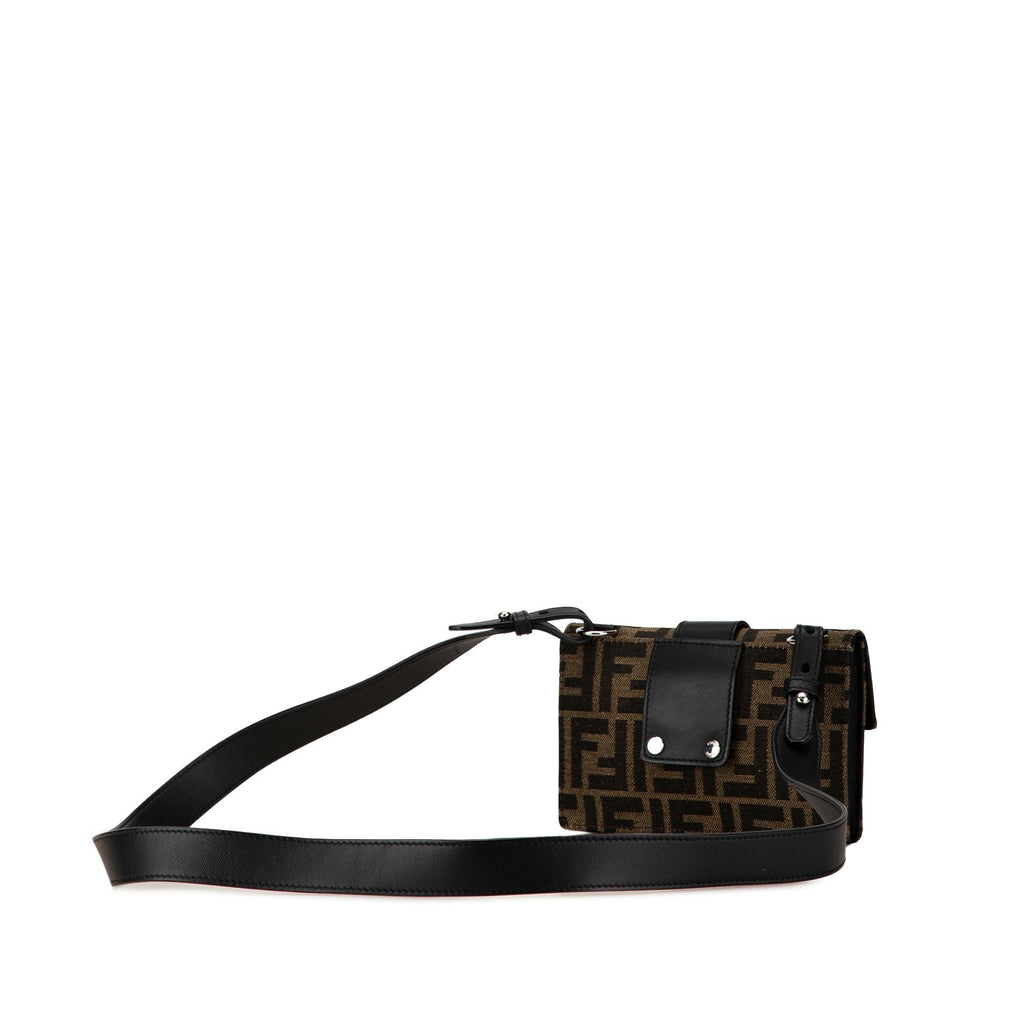 Fendi Zucca Canvas Convertible Belt Bag (SHG-jFWZlT)