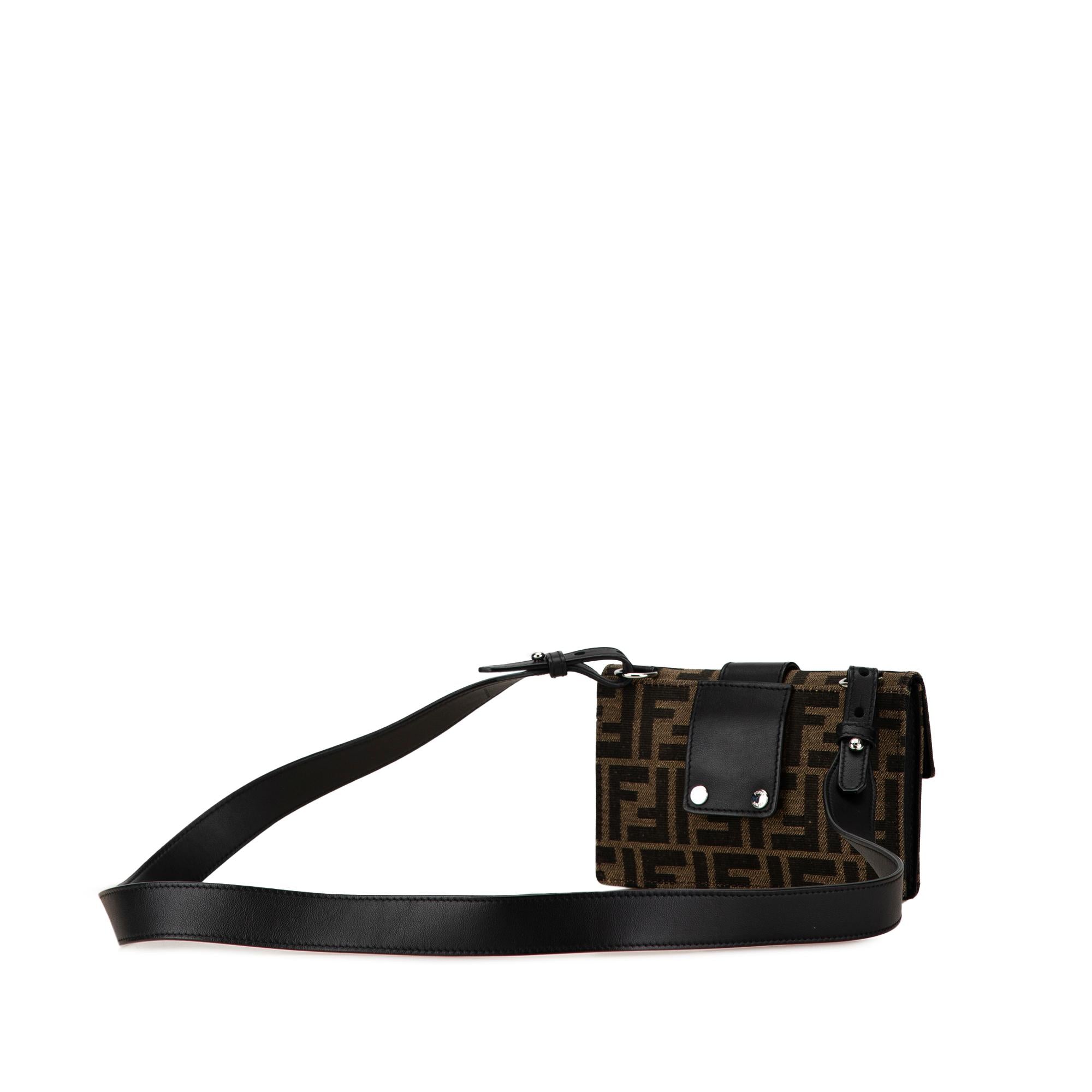 Fendi Zucca Canvas Convertible Belt Bag (SHG-jFWZlT)