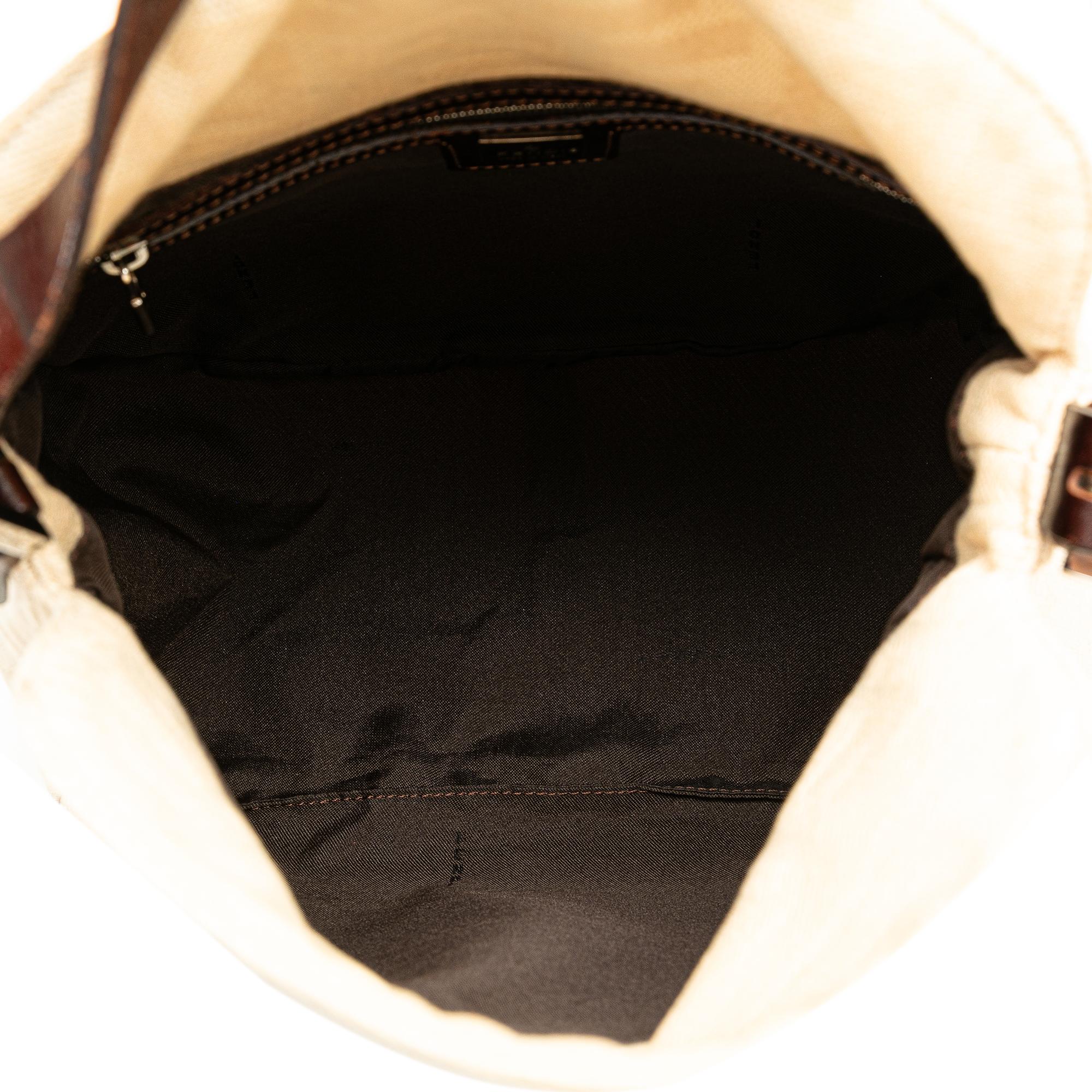 Fendi Zucca Canvas Double Flap Mamma (SHG-aECQqq)