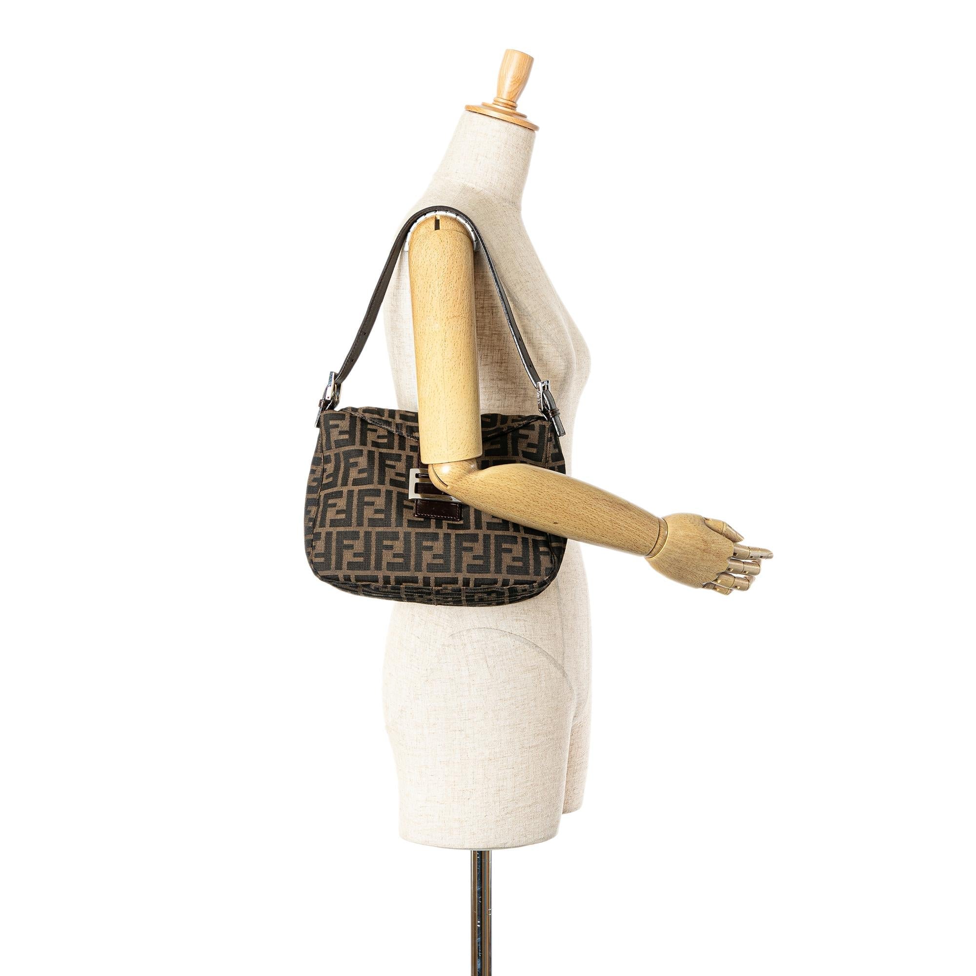 Fendi Zucca Canvas Double Flap Mamma (SHG-D31esP)