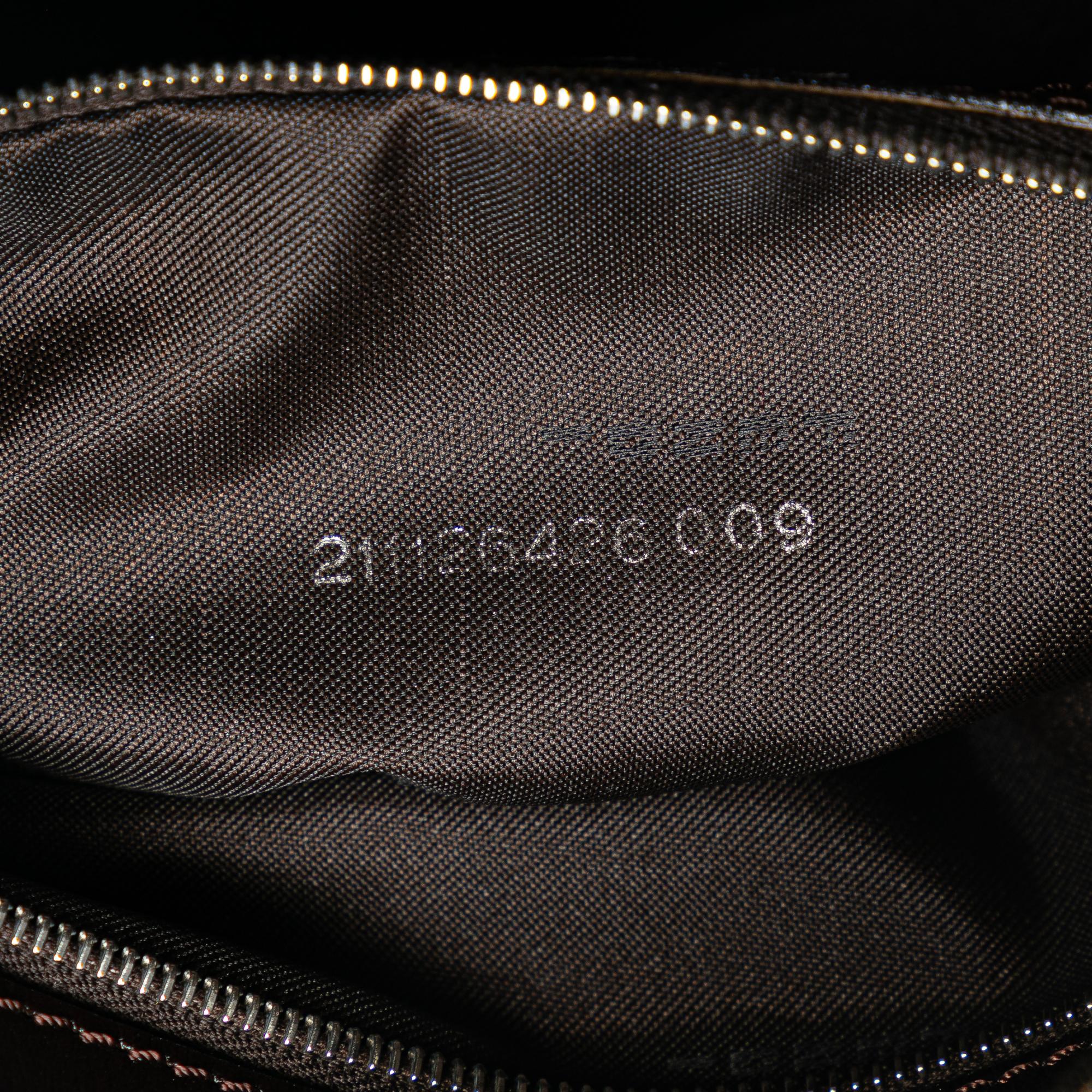 Fendi Zucca Canvas Double Flap Shoulder Bag (SHG-BZYeGl)