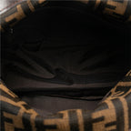 Fendi Zucca Canvas Double Flap Shoulder Bag (SHG-BZYeGl)