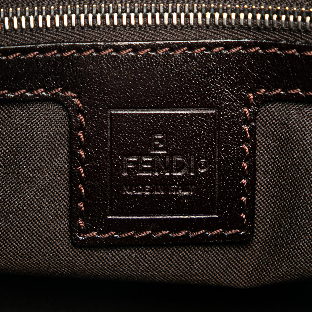 Fendi Zucca Canvas Double Flap Shoulder Bag (SHG-BZYeGl)
