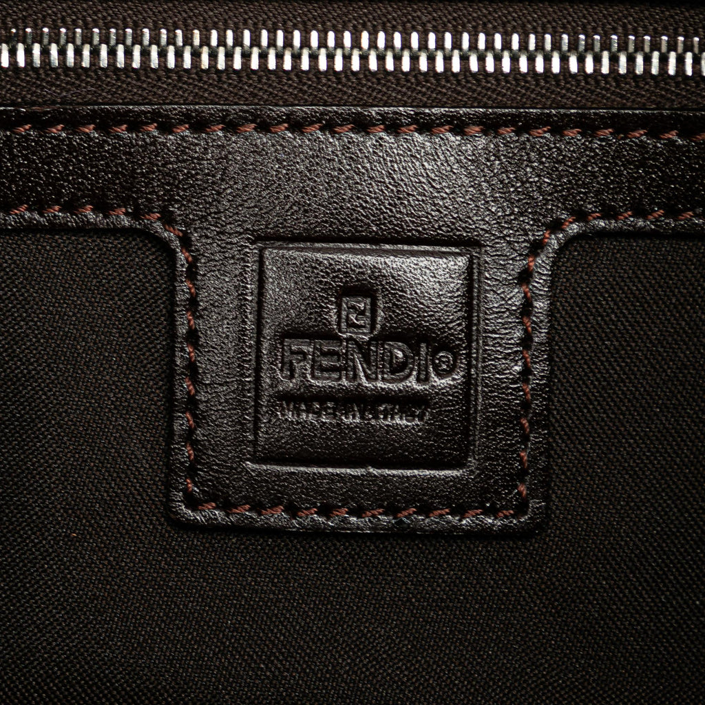 Fendi Zucca Canvas Double Flap Shoulder Bag (SHG-5160t3)