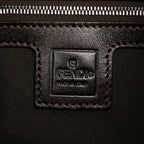 Fendi Zucca Canvas Double Flap Shoulder Bag (SHG-5160t3)