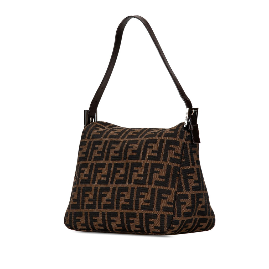 Fendi Zucca Canvas Double Flap Shoulder Bag (SHG-5160t3)