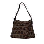 Fendi Zucca Canvas Double Flap Shoulder Bag (SHG-5160t3)