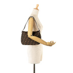 Fendi Zucca Canvas Double Flap Shoulder Bag (SHG-ulez5F)