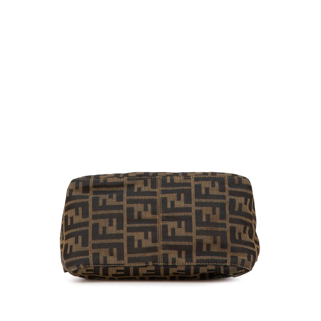 Fendi Zucca Canvas Double Flap Shoulder Bag (SHG-yawuvE)