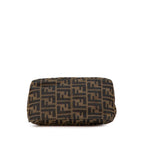 Fendi Zucca Canvas Double Flap Shoulder Bag (SHG-yawuvE)