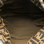 Fendi Zucca Canvas Double Flap Shoulder Bag (SHG-yawuvE)