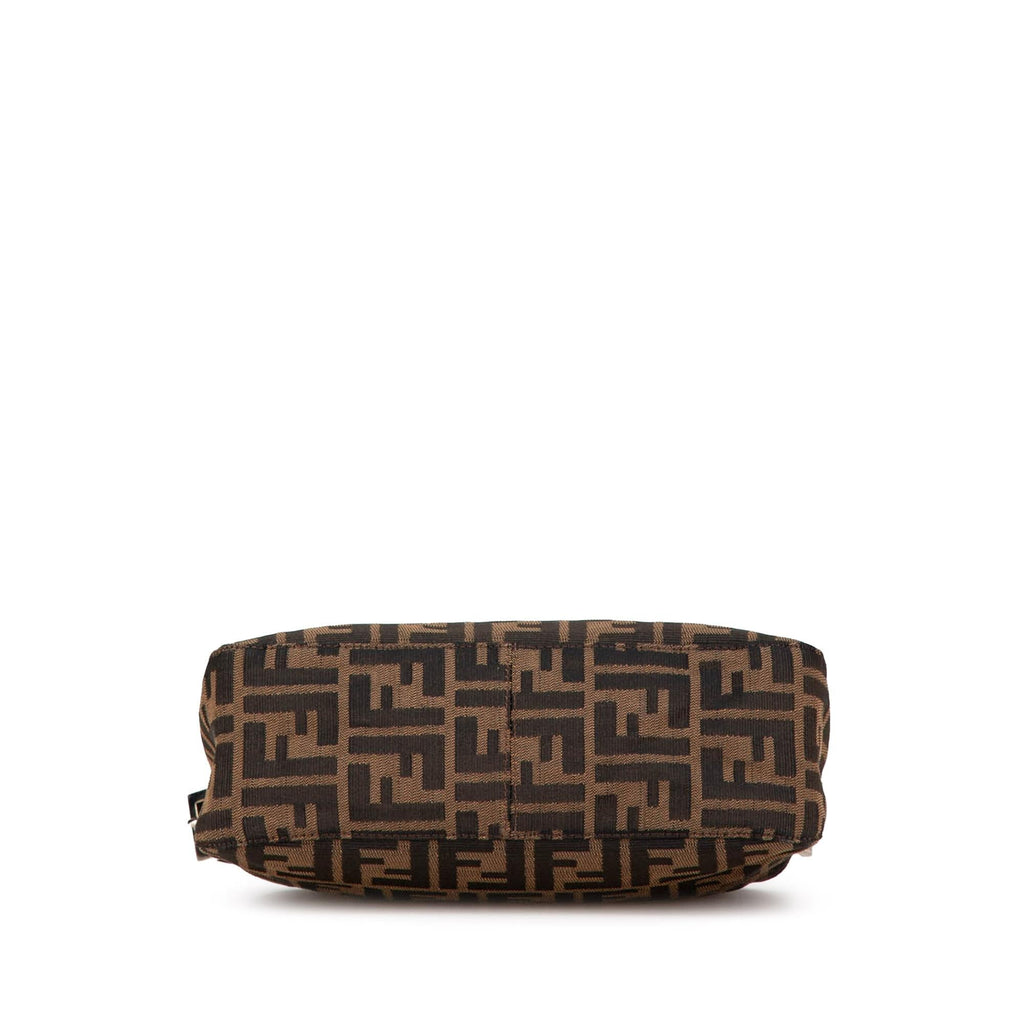 Fendi Zucca Canvas Double Flap Shoulder Bag (SHG-jvqpSt)