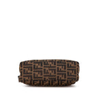 Fendi Zucca Canvas Double Flap Shoulder Bag (SHG-jvqpSt)
