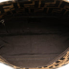 Fendi Zucca Canvas Double Flap Shoulder Bag (SHG-jvqpSt)