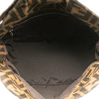 Fendi Zucca Canvas Double Flap Shoulder Bag