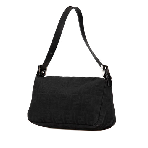 Fendi Zucca Canvas Double Flap Shoulder Bag