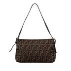 Fendi Zucca Canvas Flap Shoulder Bag (SHG-PNNTeW)