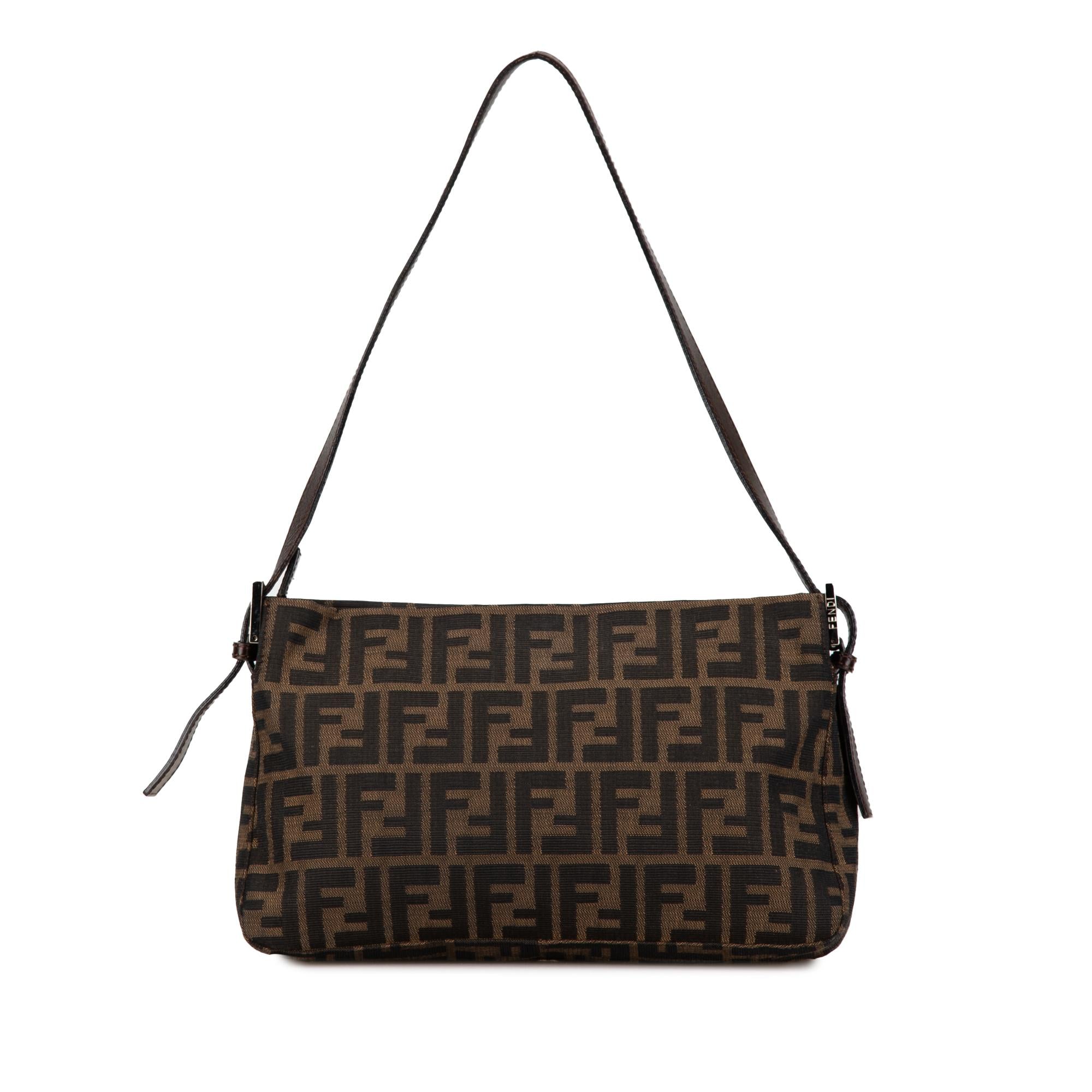 Fendi Zucca Canvas Flap Shoulder Bag (SHG-PNNTeW)