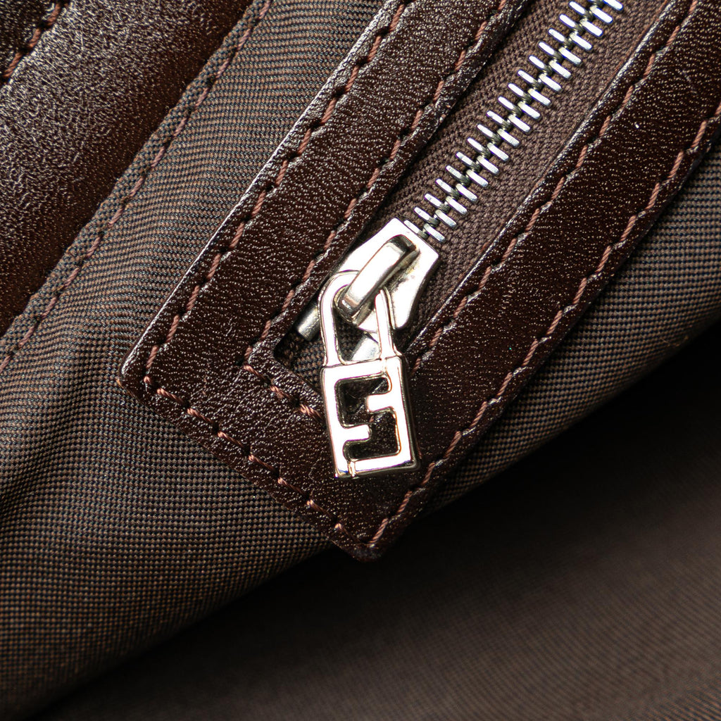 Fendi Zucca Canvas Flap Shoulder Bag (SHG-PNNTeW)