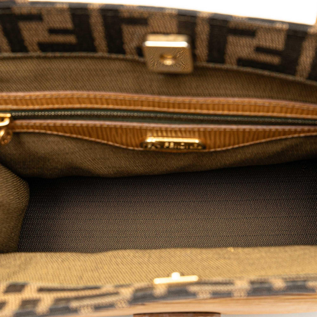 Fendi Zucca Canvas Front Pocket Tote (SHG-Ms185y)