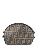 Fendi Zucca Canvas Leather Messenger Bag Brown