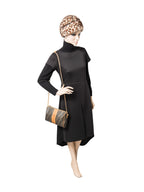 Fendi Zucca Canvas Leather Messenger Bag Brown