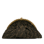 Fendi Zucca Canvas Shell Clutch (SHG-8ur43S)