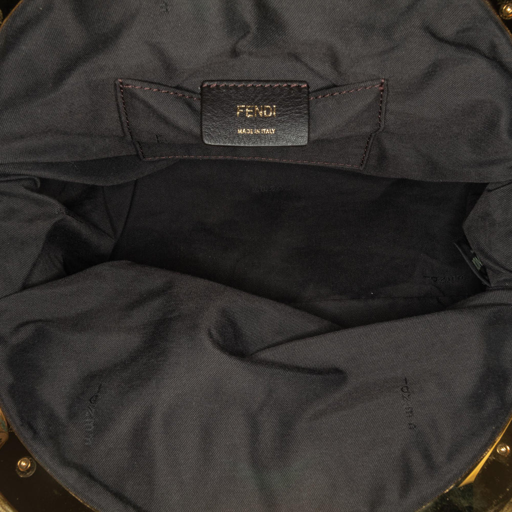 Fendi Zucca Canvas Shell Clutch (SHG-8ur43S)