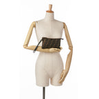 Fendi Zucca Canvas Wristlet Pouch (SHG-tzeTUn)