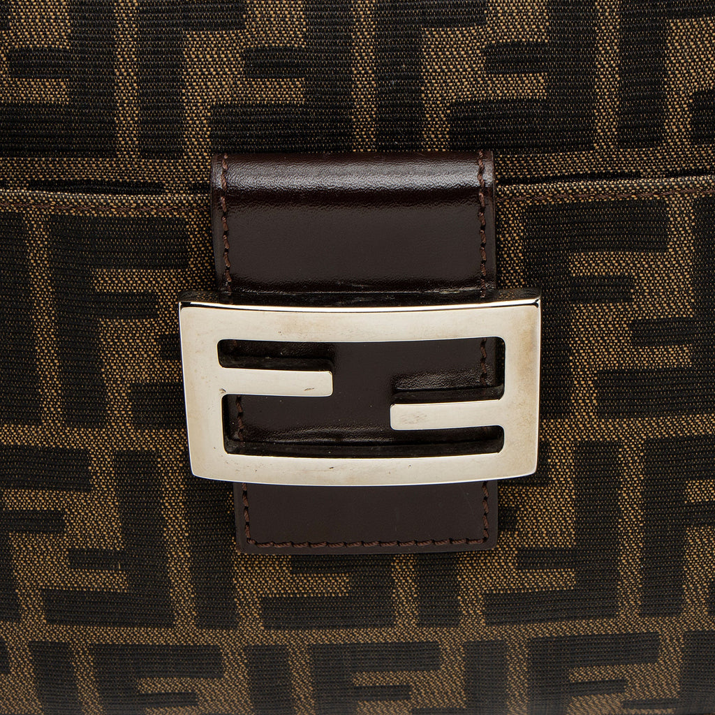 Fendi Zucca Zip Top Shoulder Bag (SHF-RhBEmx)