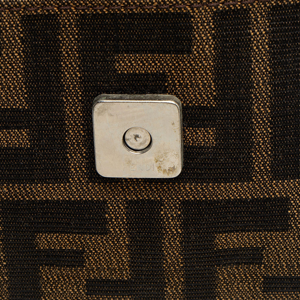 Fendi Zucca Zip Top Shoulder Bag (SHF-RhBEmx)