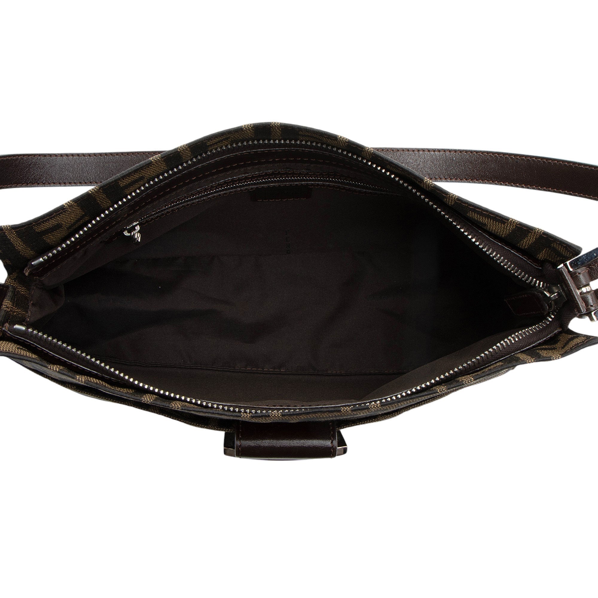 Fendi Zucca Zip Top Shoulder Bag (SHF-RhBEmx)