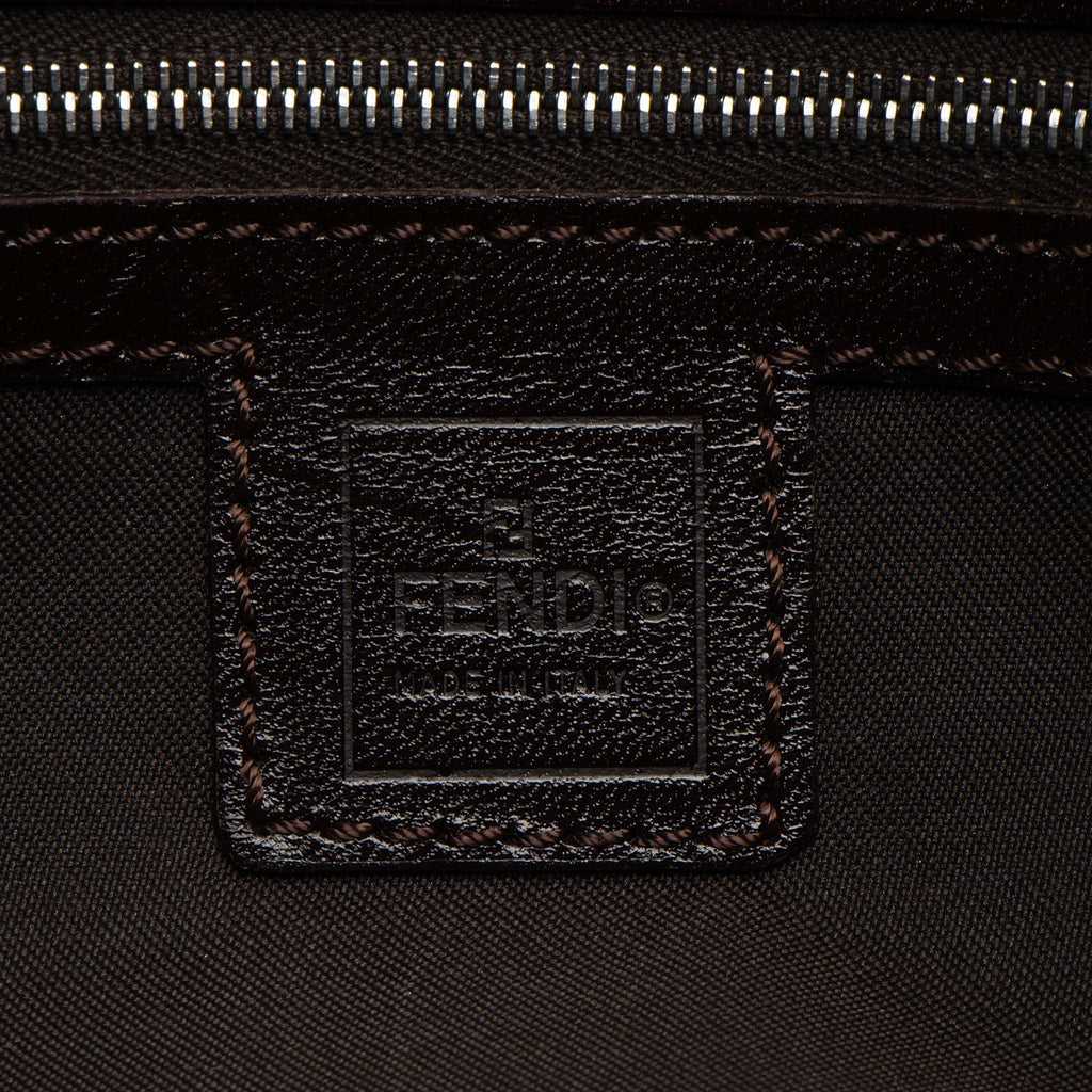 Fendi Zucca Zip Top Shoulder Bag (SHF-RhBEmx)
