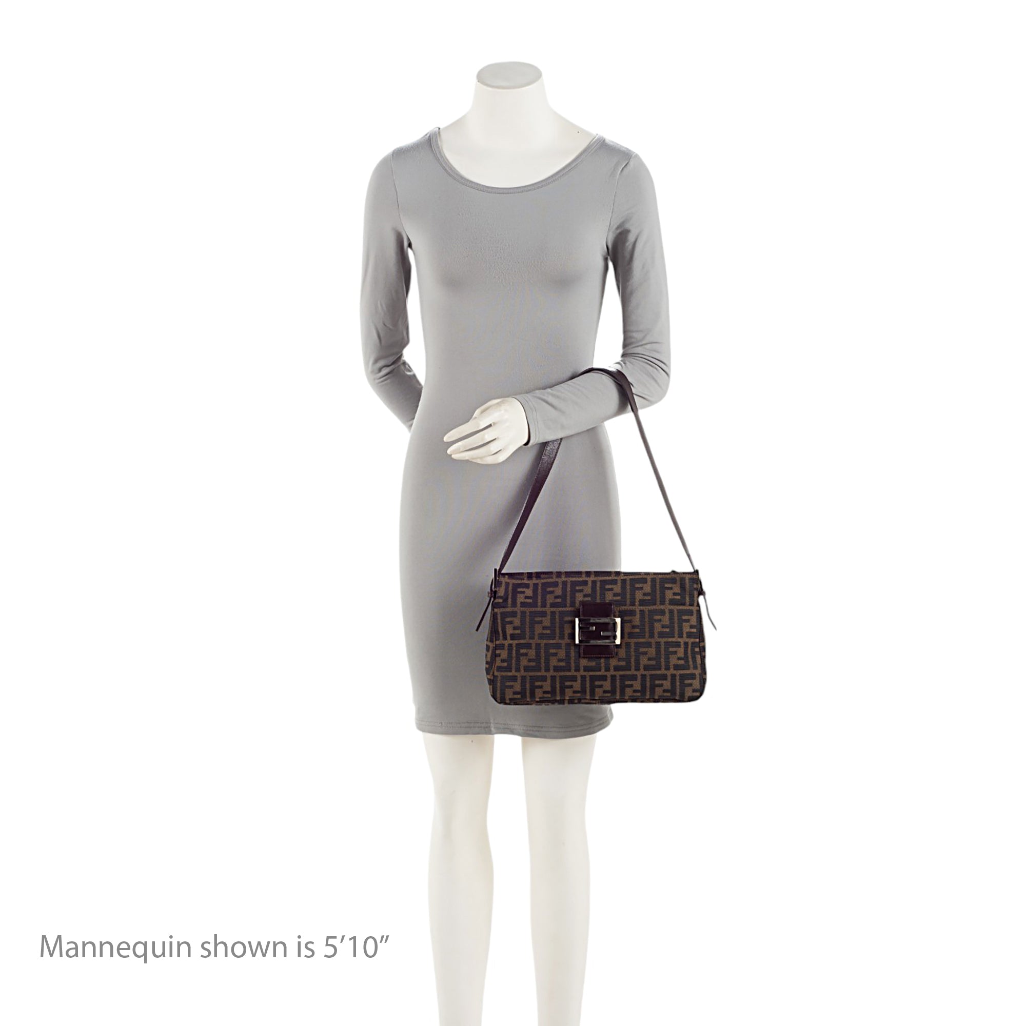 Fendi Zucca Zip Top Shoulder Bag (SHF-RhBEmx)