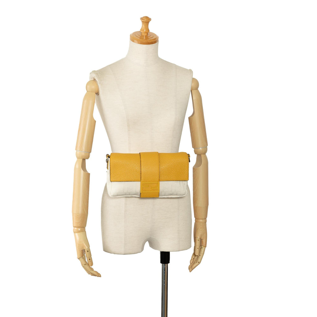 Fendi Zucca Canvas and Leather Convertible Baguette (SHG-KaNFYi)