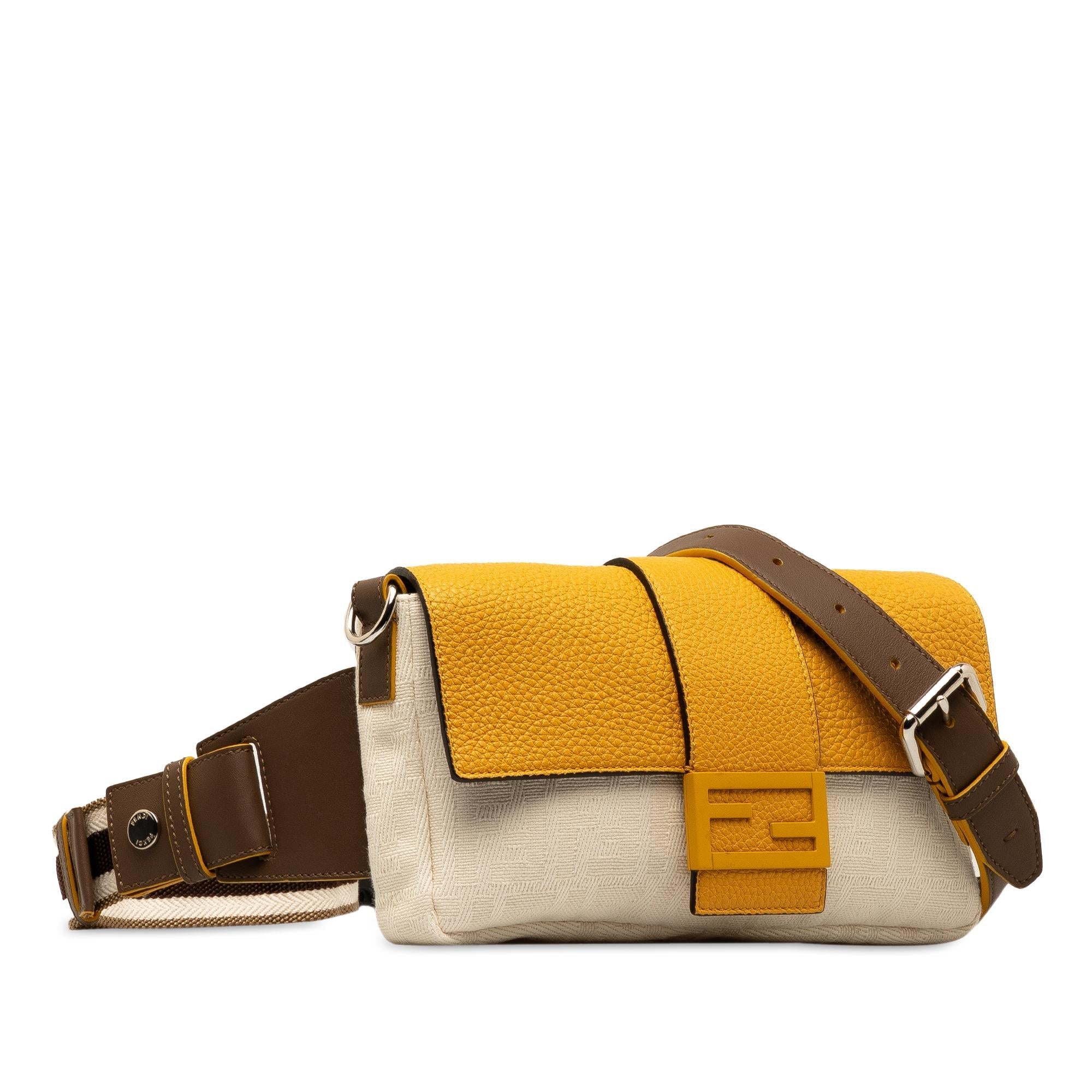 Fendi Zucca Canvas and Leather Convertible Baguette (SHG-KaNFYi)