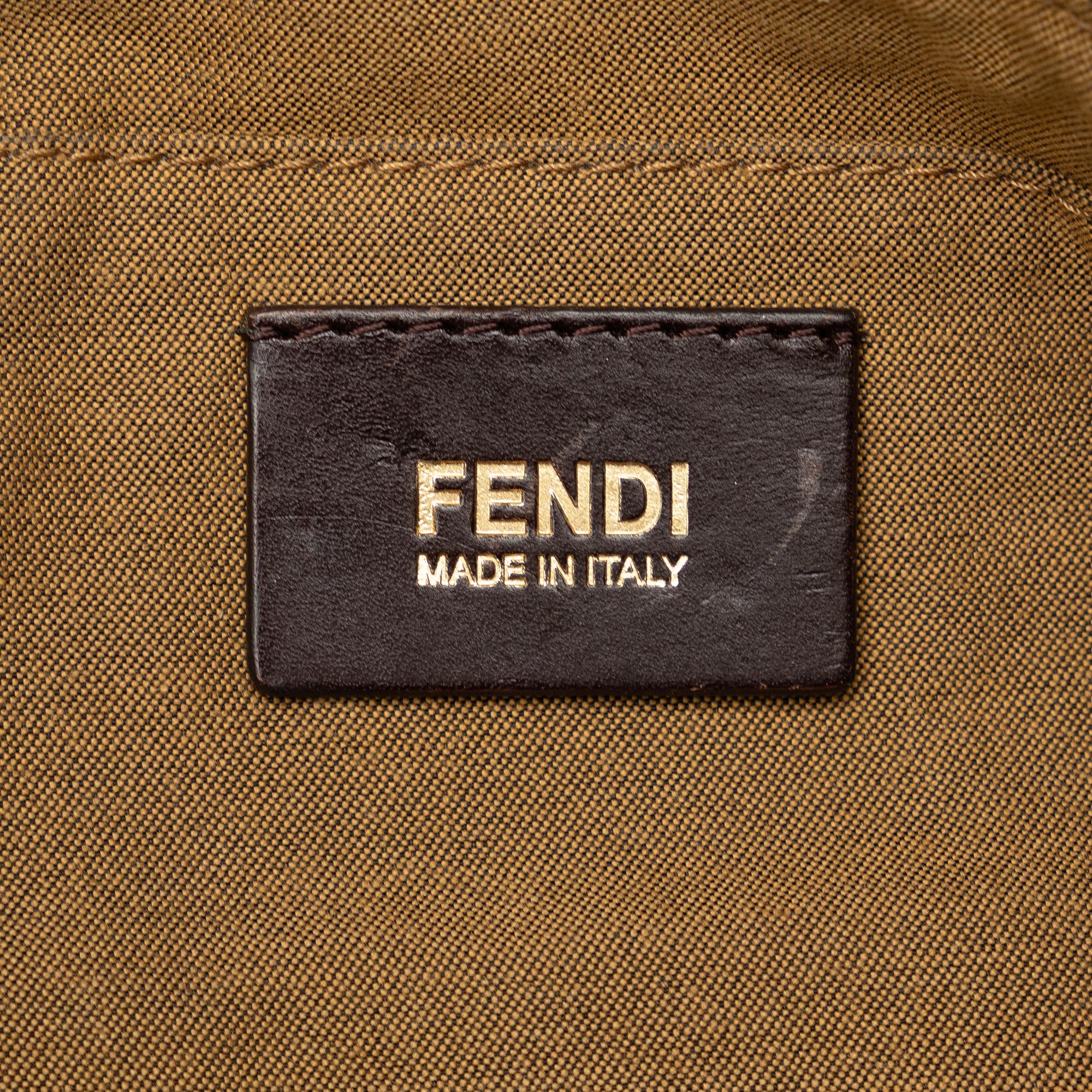Fendi Zucca Chef Leopard Shoulder Bag (SHG-BxdWir)