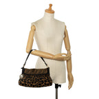 Fendi Zucca Chef Leopard Shoulder Bag (SHG-BxdWir)