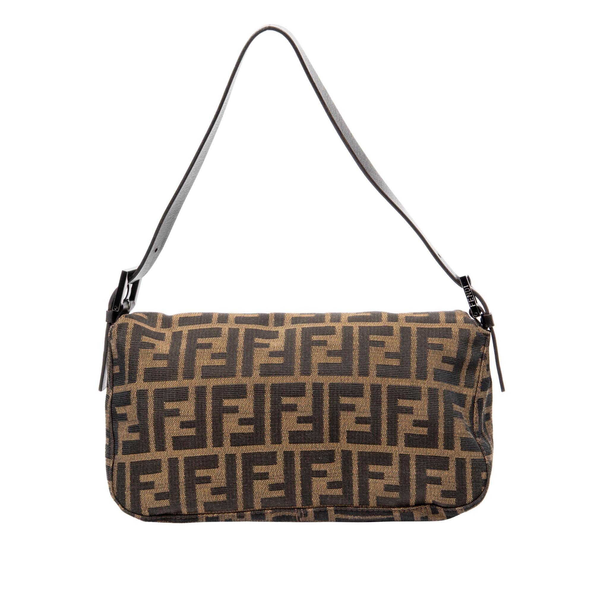 Fendi Zucca Double Flap Baguette (SHG-c4kHsH)
