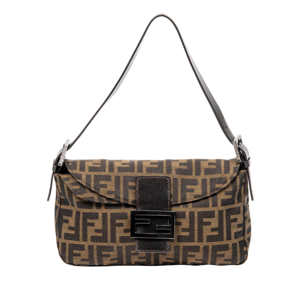 Fendi Zucca Double Flap Baguette (SHG-c4kHsH)