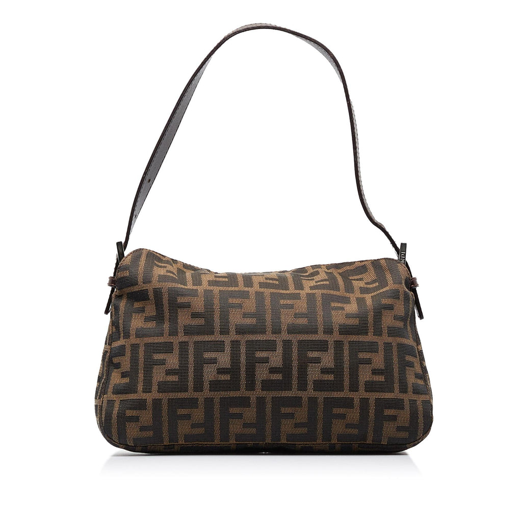 Fendi Zucca Double Flap Canvas Baguette (SHG-xPKfDO)