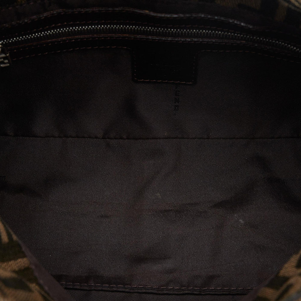 Fendi Zucca Double Flap Canvas Baguette (SHG-xPKfDO)