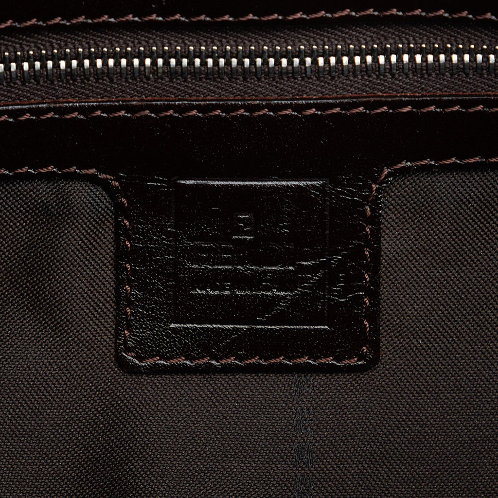 Fendi Zucca Double Flap Canvas Baguette (SHG-xPKfDO)